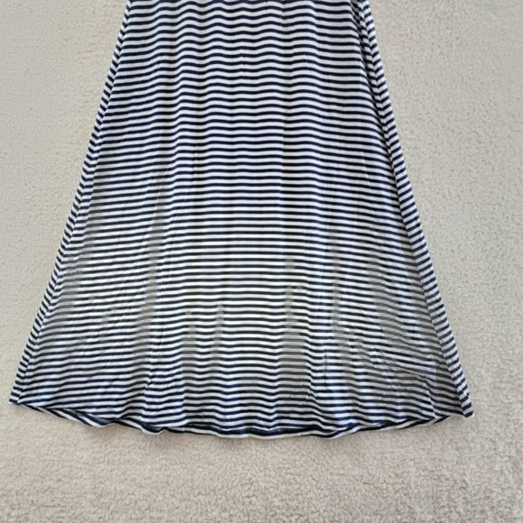 Cat & Jack Maxi Flare Skirt L Navy Blue/White Stripe Elastic Waist Pull On - Picture 3 of 10